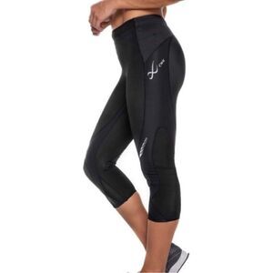 CW-X 125806 Stabilyx 3/4 Tights drawstring Small black reflective crop